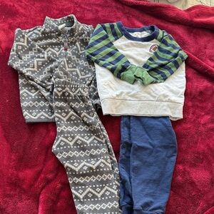 H&M Green and Blue Striped Kids Sweatshirt